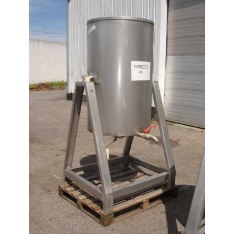 Used single jacket stainless steel tank 600L second-hand cosmetic and pharmaceutical industrial equipment